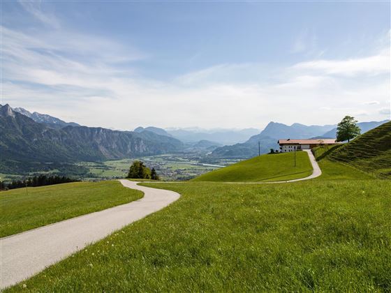 Bauernhof Au am Berg Niederndorferberg Aussicht