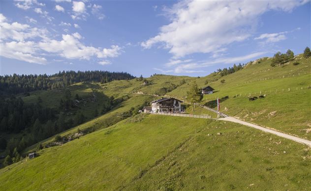 Buchacker Alm Hüttenansicht