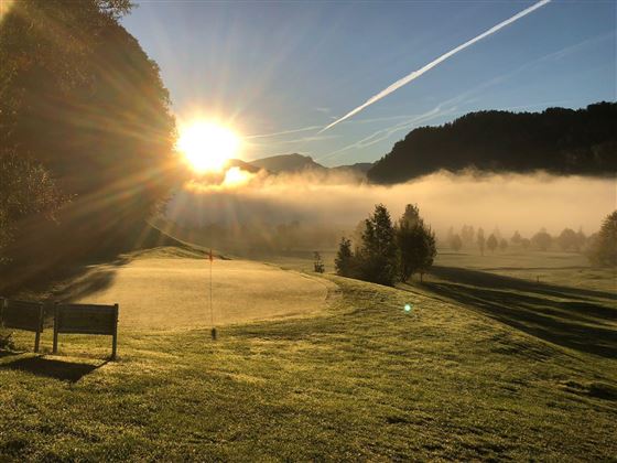 Golfclub Moarhof Walchsee Sonnenaufgang