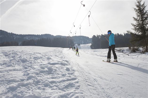 Schlepplift bei den Schneebergliften